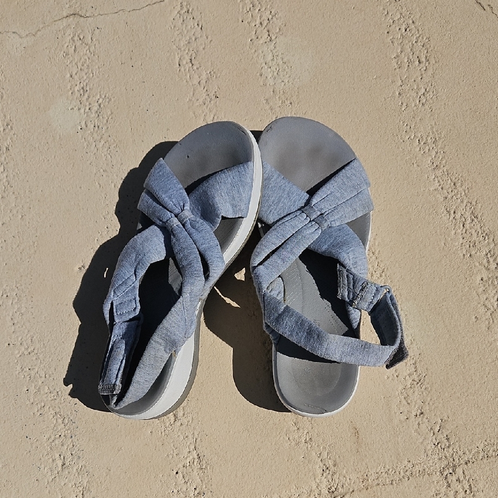 Gray Strappy Sandals